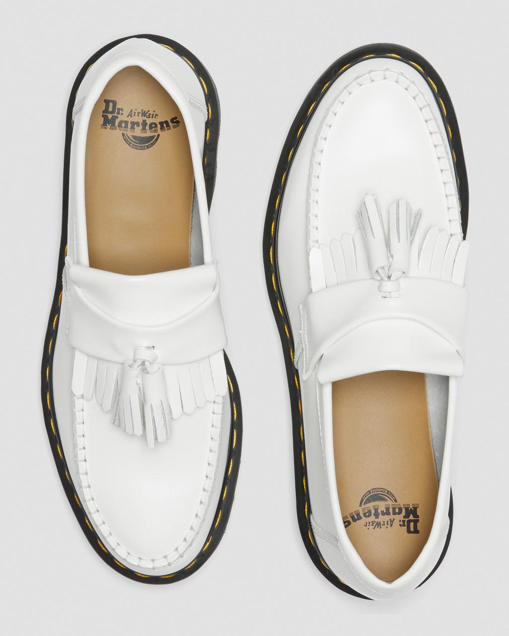 Mocasines Dr Martens Adrian Yellow Stitch Leather Tassel Hombre Blancas | 68631282