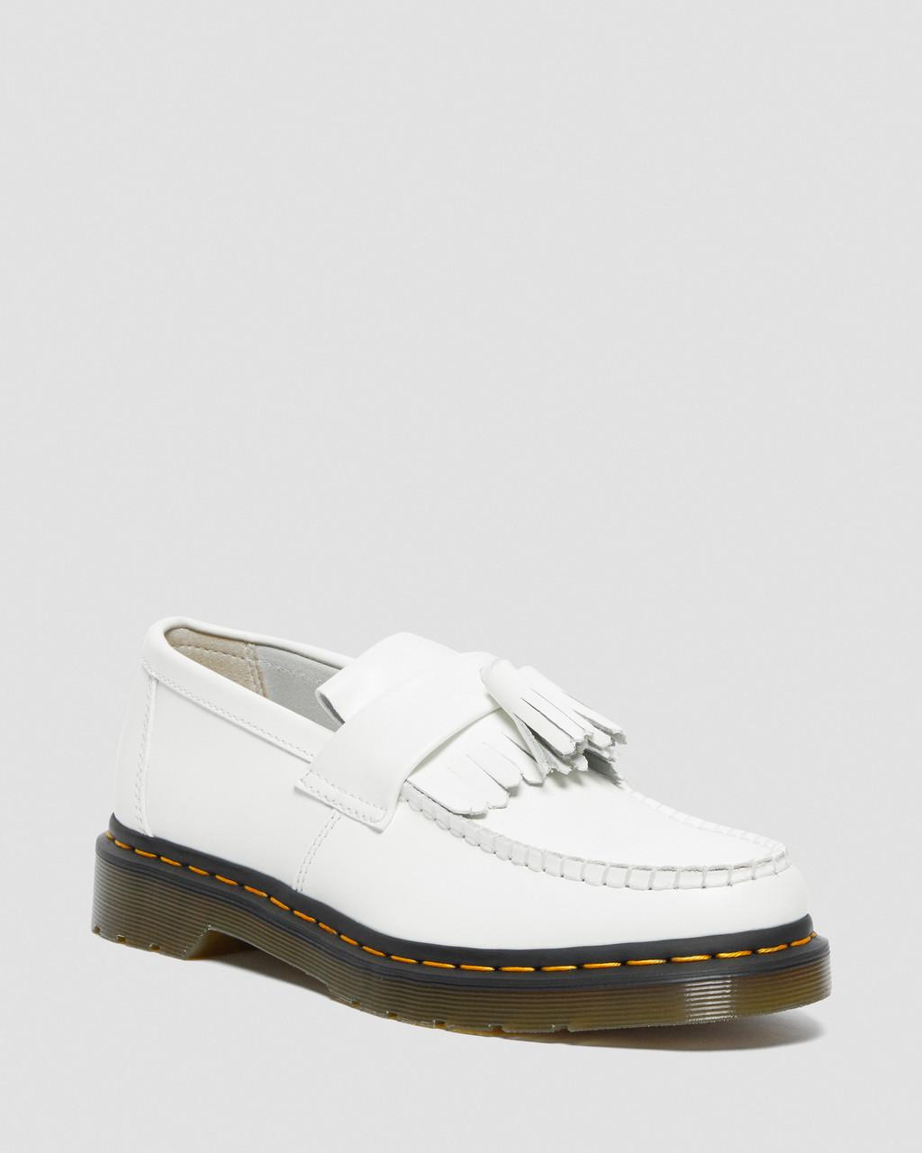 Mocasines Dr Martens Adrian Yellow Stitch Leather Tassel Hombre Blancas | 68631282