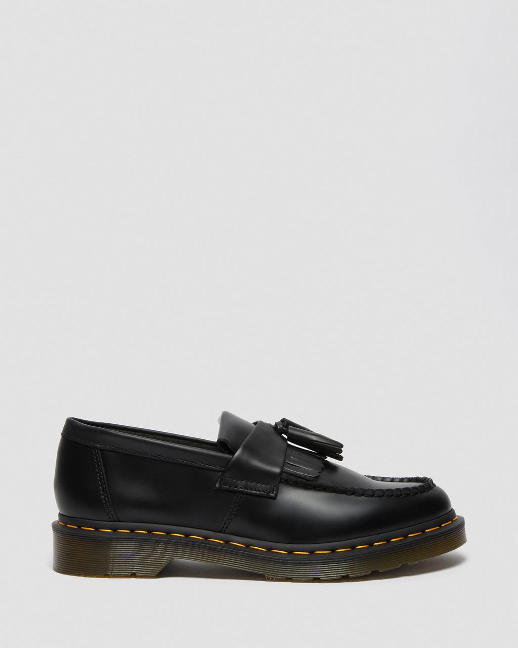 Mocasines Dr Martens Adrian Yellow Stitch Leather Tassel Mujer Negras | 63461319