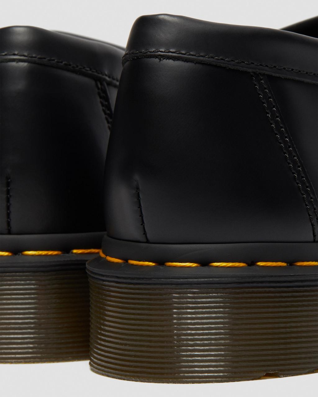 Mocasines Dr Martens Adrian Yellow Stitch Leather Tassel Mujer Negras | 63461319