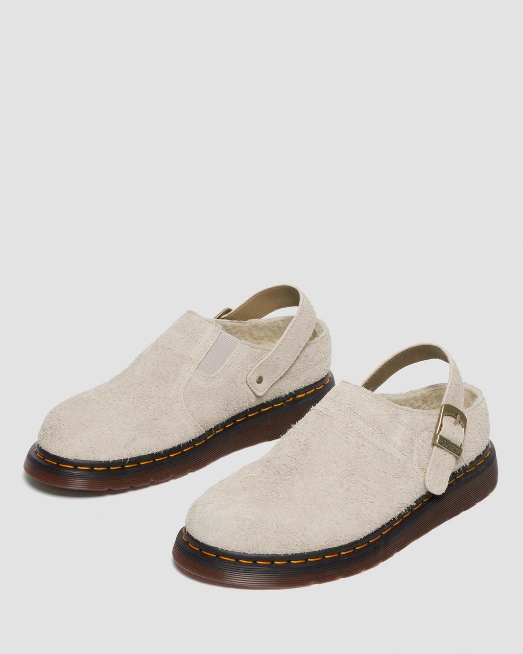 Mulas Dr Martens Isham Faux Shearling Lined Suede Slingback Mujer Beige | 67378908