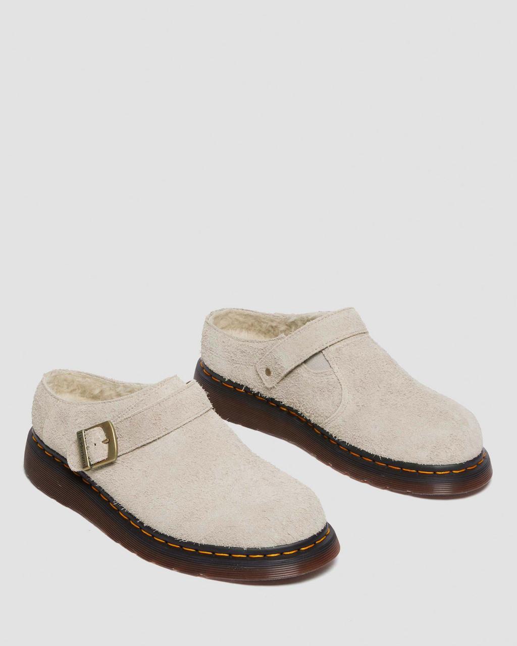 Mulas Dr Martens Isham Faux Shearling Lined Suede Slingback Mujer Beige | 67378908