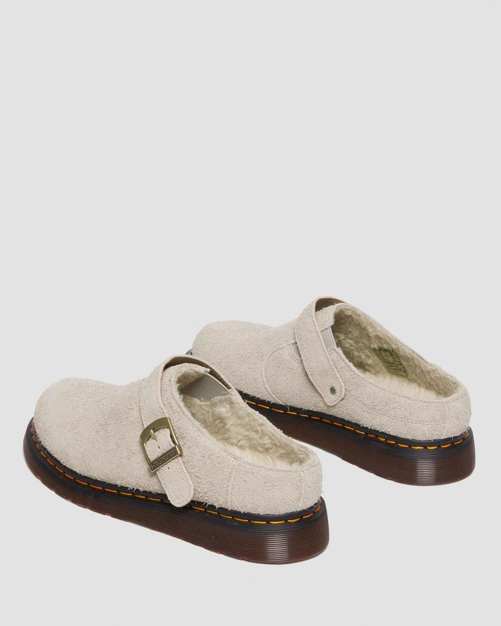 Mulas Dr Martens Isham Faux Shearling Lined Suede Slingback Mujer Beige | 67378908