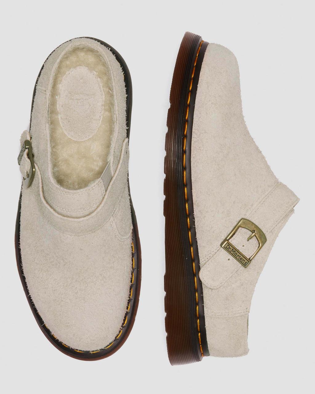 Mulas Dr Martens Isham Faux Shearling Lined Suede Slingback Mujer Beige | 67378908