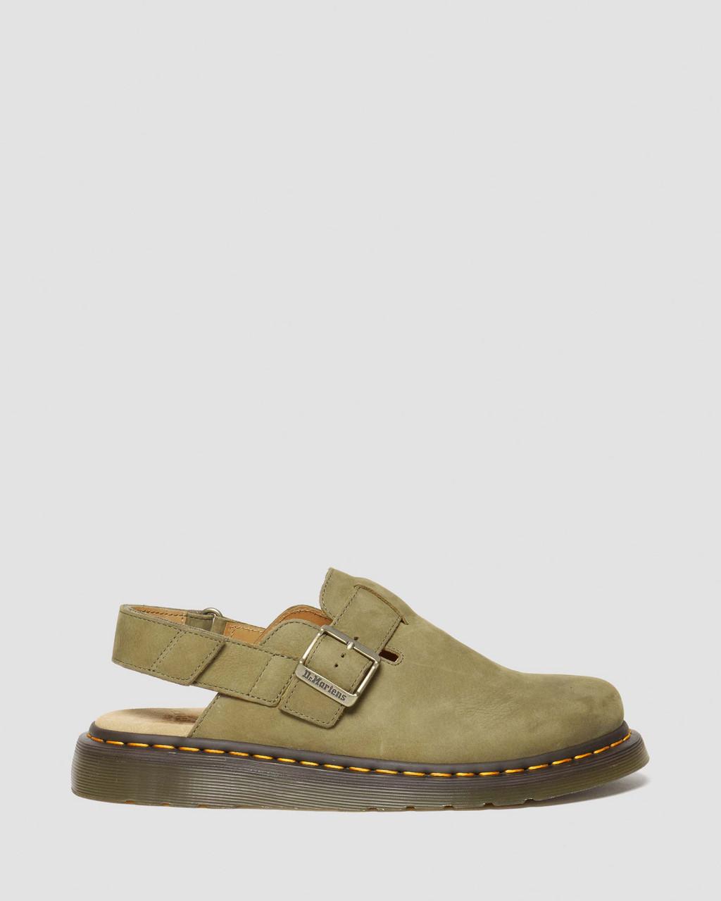 Mulas Dr Martens Jorge II Tumbled Nubuck Leather Slingback Hombre Verde Oliva | 30120852