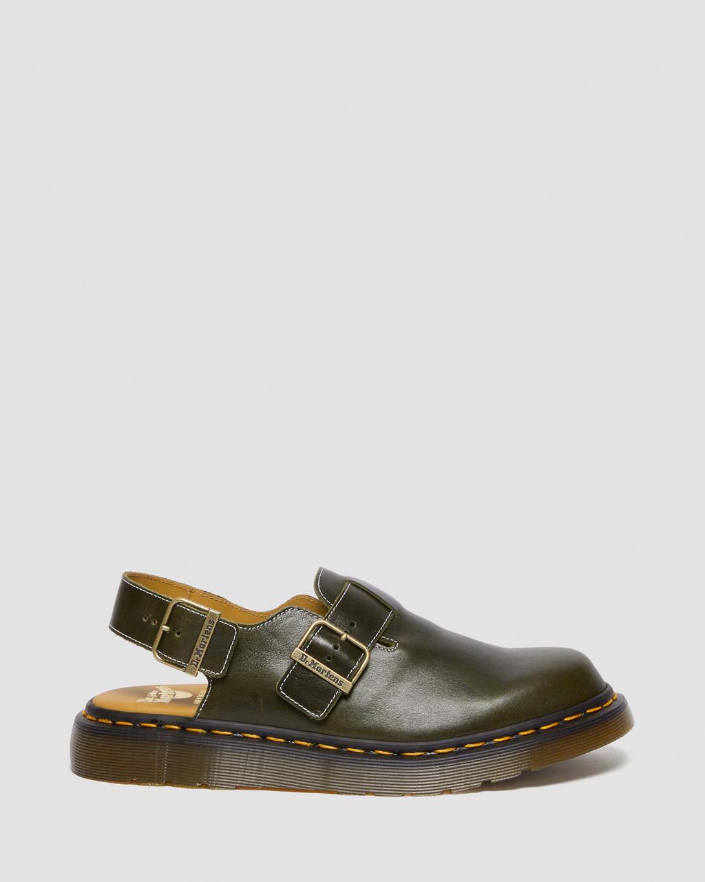 Mulas Dr Martens Jorge Made in England Classic Leather Slingback Hombre Verde Oliva | 44477864
