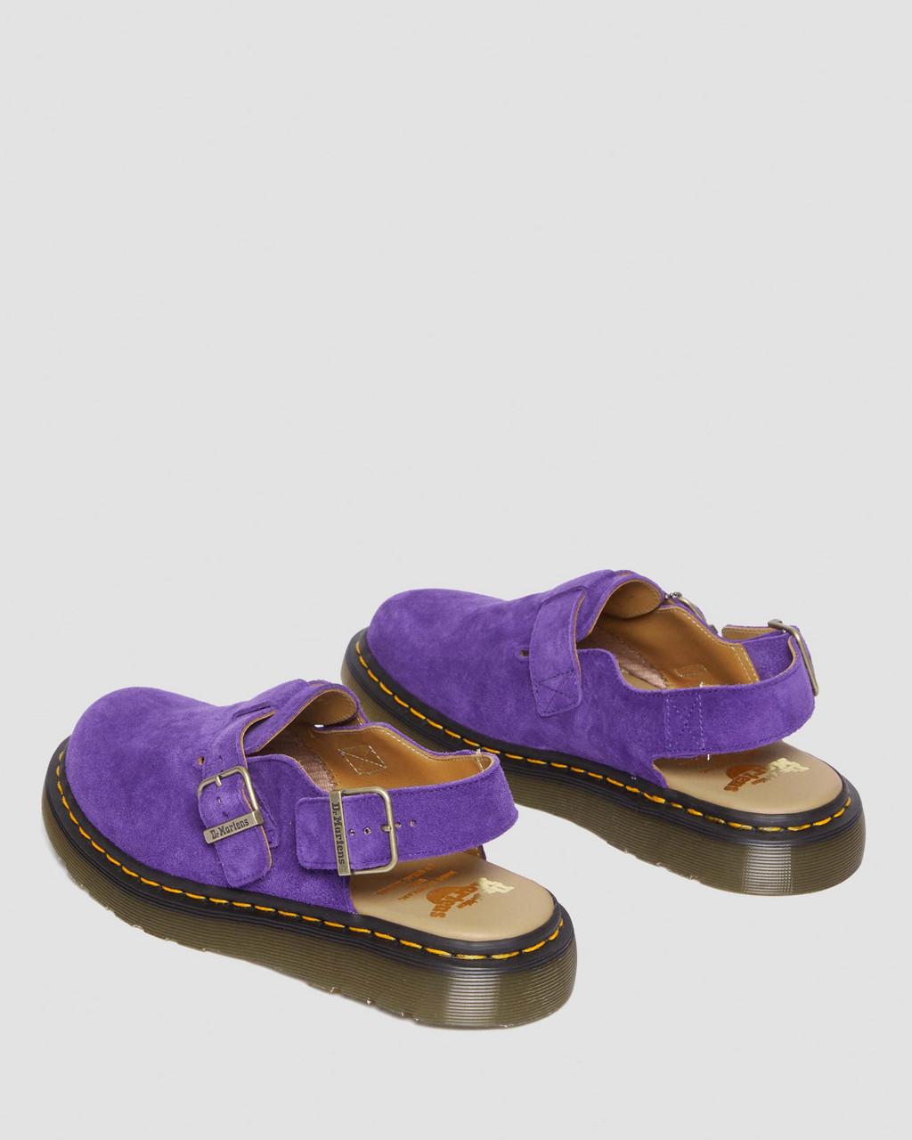 Mulas Dr Martens Jorge Made in England Suede Slingback Hombre Moradas | 91230998