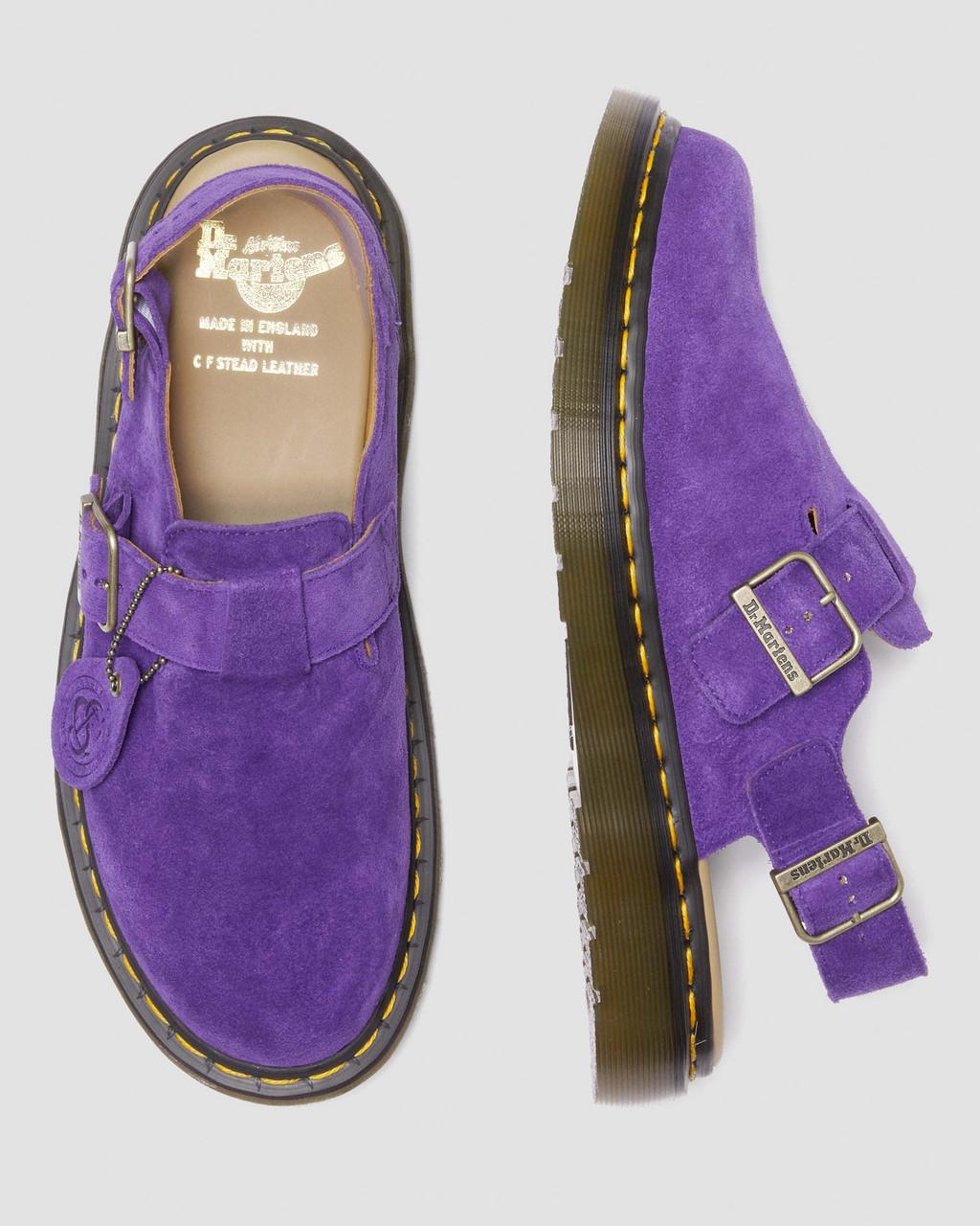 Mulas Dr Martens Jorge Made in England Suede Slingback Hombre Moradas | 91230998