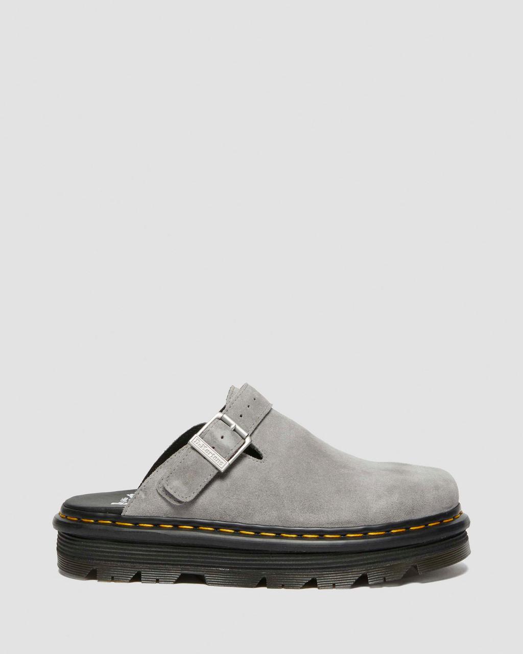 Mulas Dr Martens Zebzag Suede Slingback Platform Mujer Gris | 14592427
