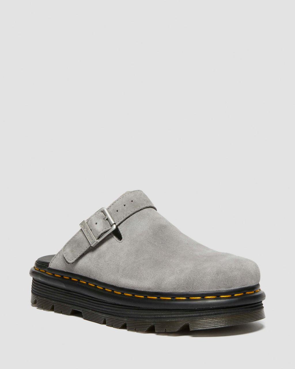 Mulas Dr Martens Zebzag Suede Slingback Platform Mujer Gris | 14592427