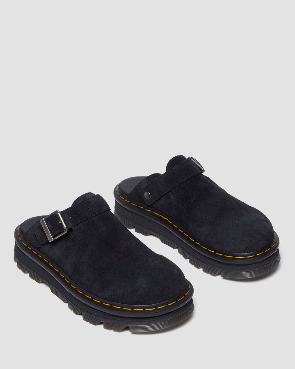 Mulas Dr Martens Zebzag Suede Slingback Platform Hombre Negras | 15176415
