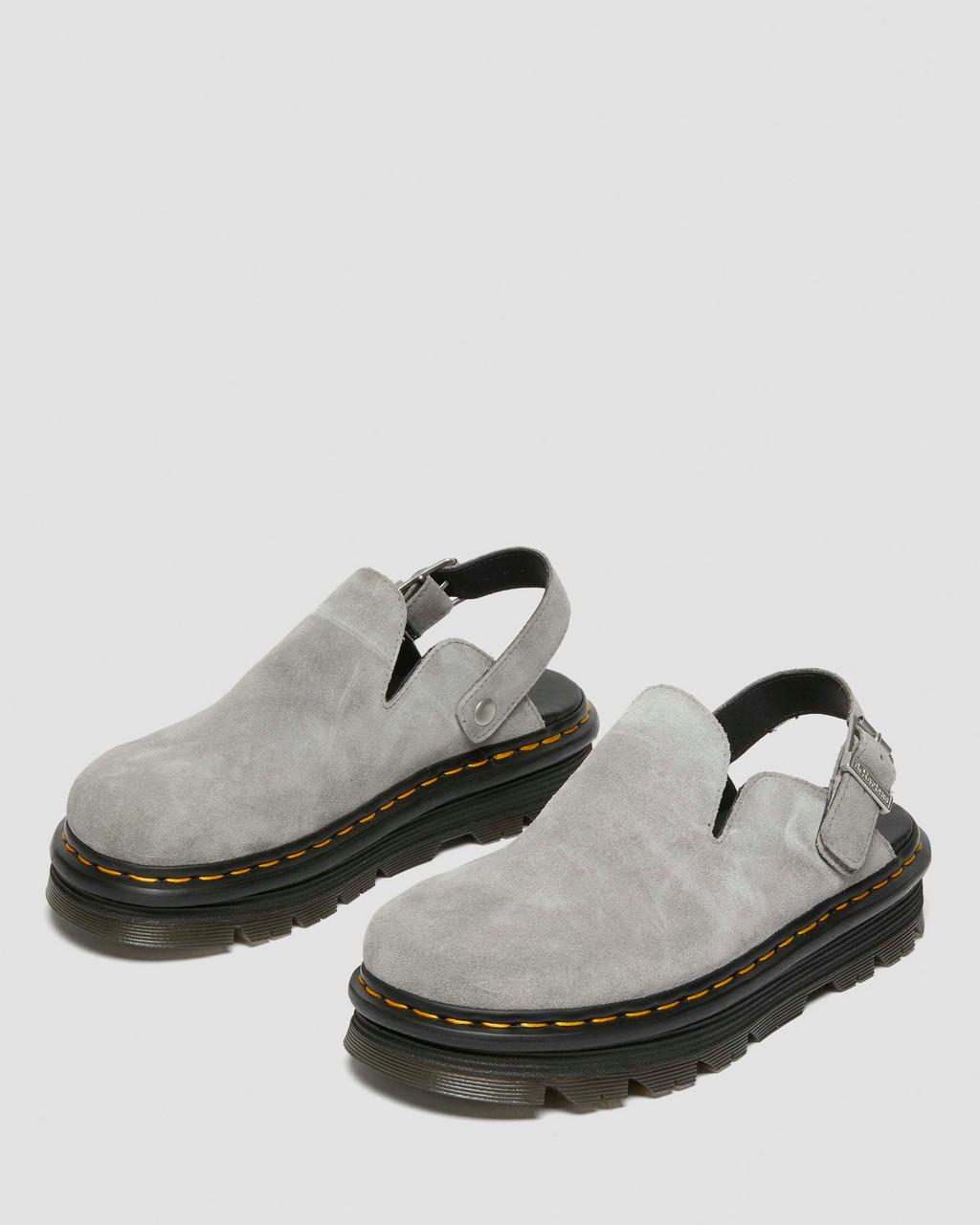 Mulas Dr Martens Zebzag Suede Slingback Platform Hombre Gris | 36830732