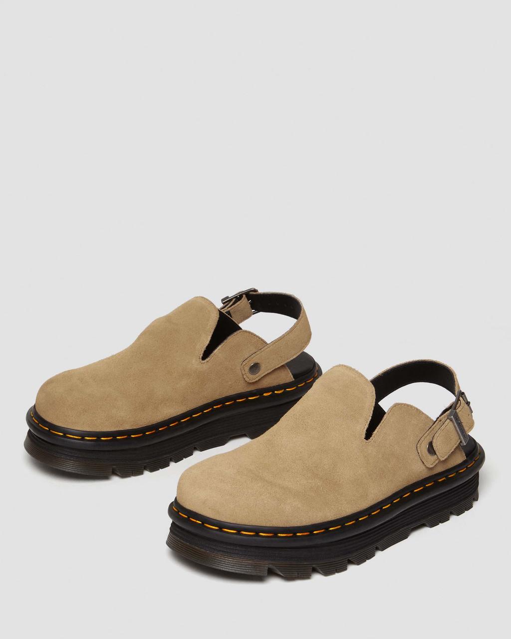 Mulas Dr Martens Zebzag Suede Slingback Platform Hombre Marrones | 58727665