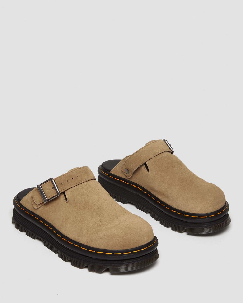 Mulas Dr Martens Zebzag Suede Slingback Platform Hombre Marrones | 58727665