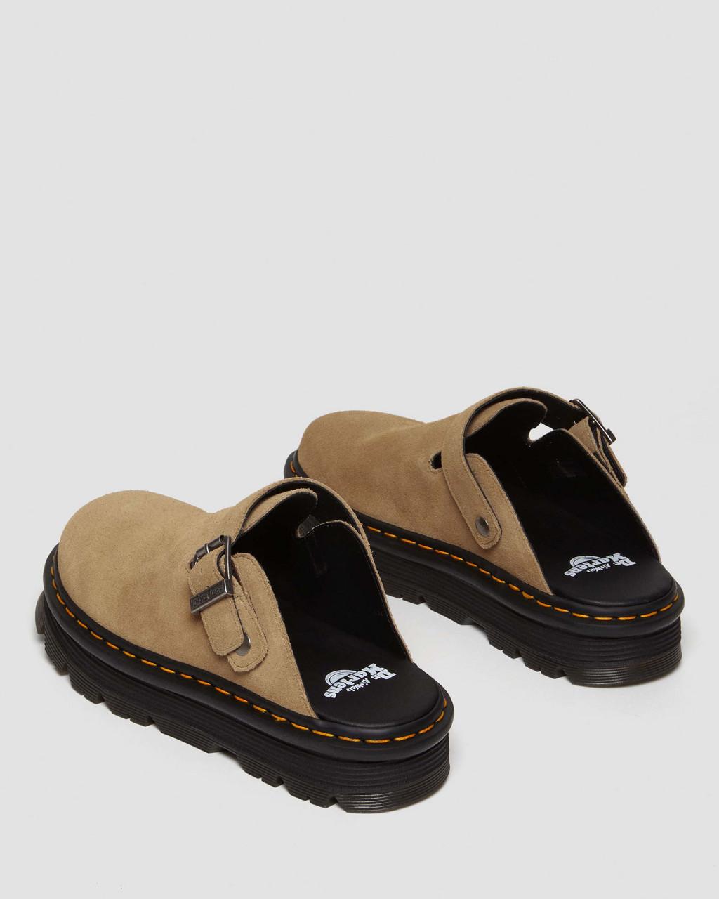 Mulas Dr Martens Zebzag Suede Slingback Platform Hombre Marrones | 58727665