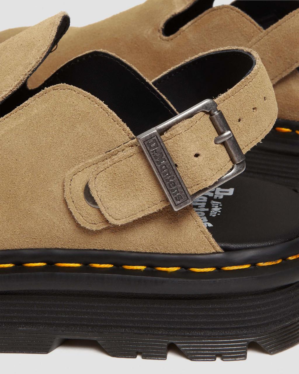 Mulas Dr Martens Zebzag Suede Slingback Platform Hombre Marrones | 58727665