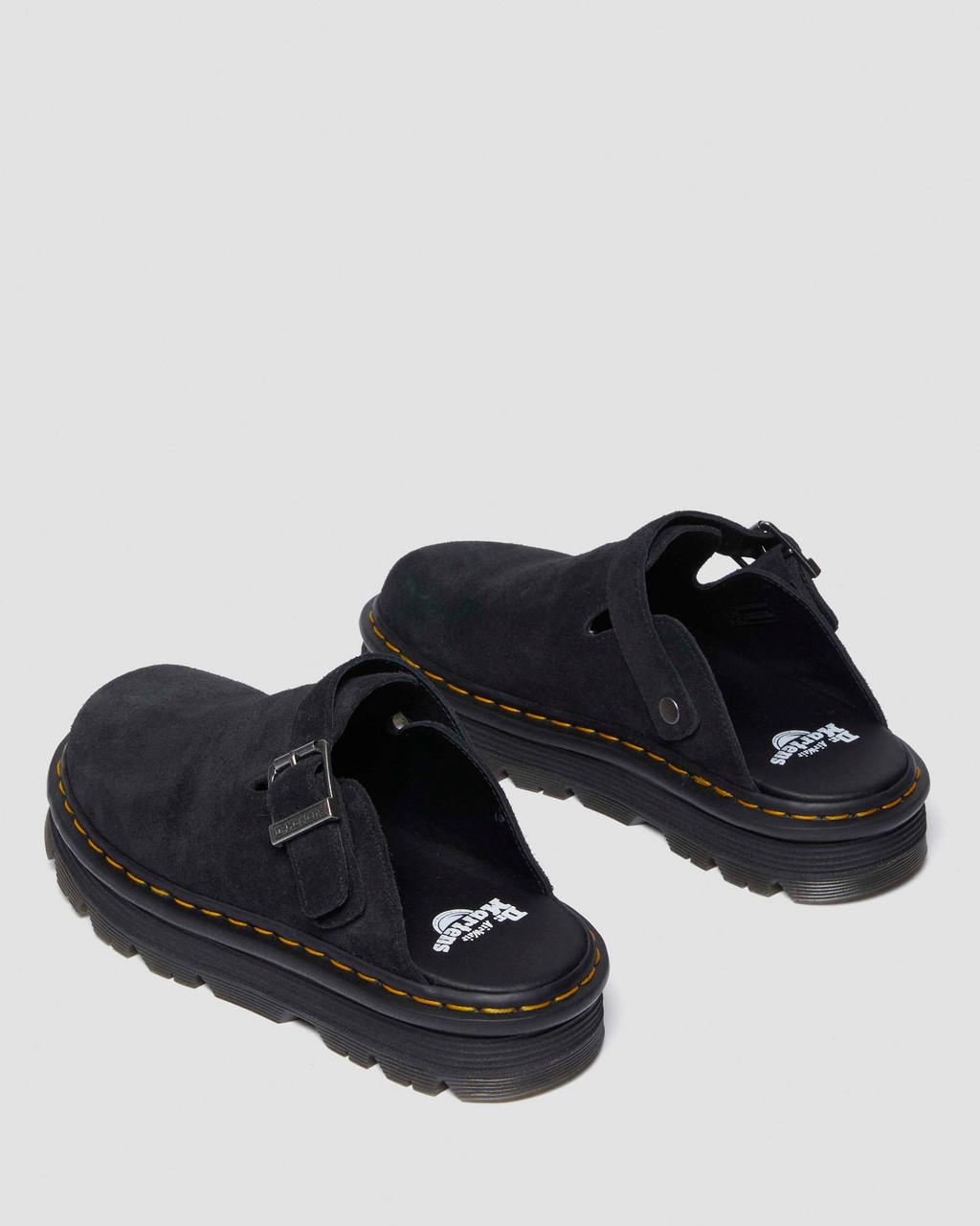 Mulas Dr Martens Zebzag Suede Slingback Platform Mujer Negras | 13990826