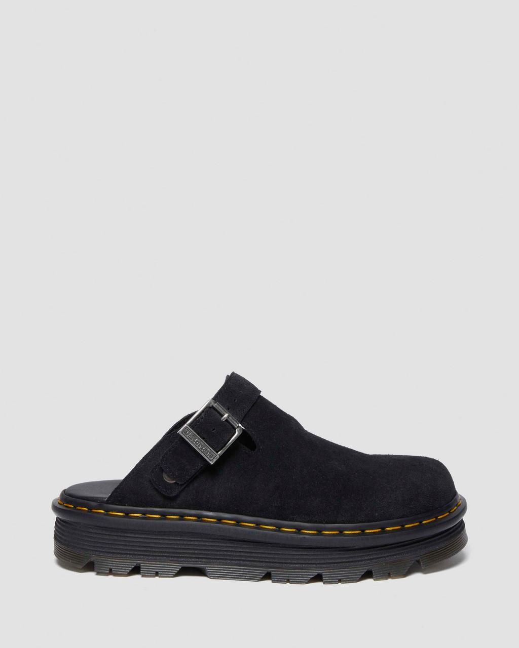 Mulas Dr Martens Zebzag Suede Slingback Platform Mujer Negras | 13990826