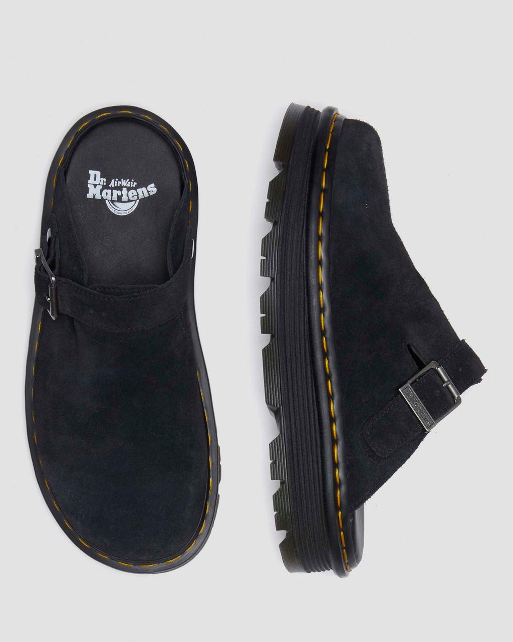 Mulas Dr Martens Zebzag Suede Slingback Platform Mujer Negras | 13990826