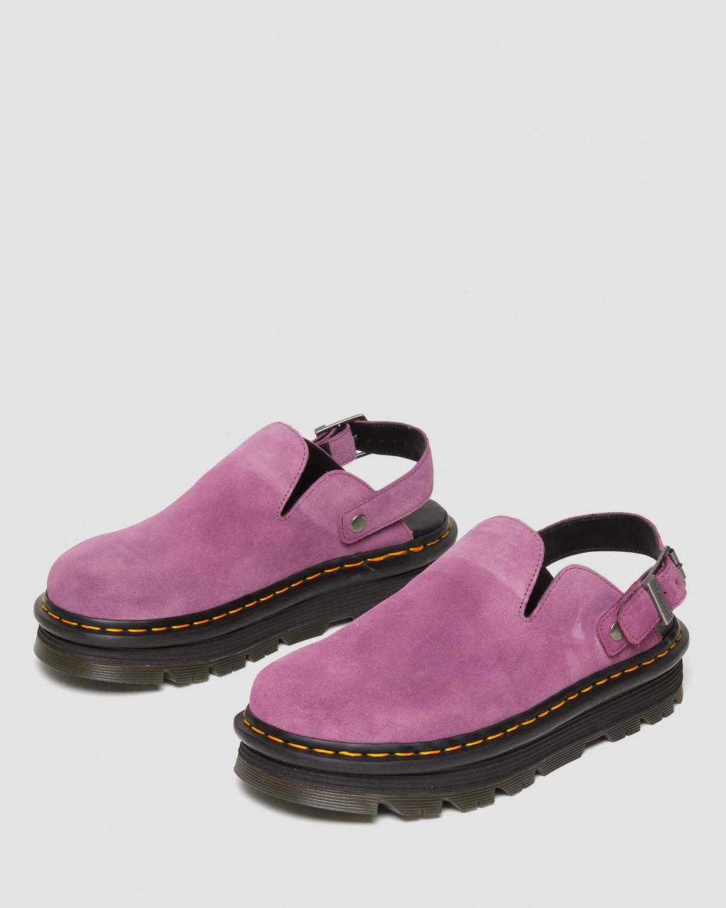 Mulas Dr Martens Zebzag Suede Slingback Platform Hombre Moradas | 61972152