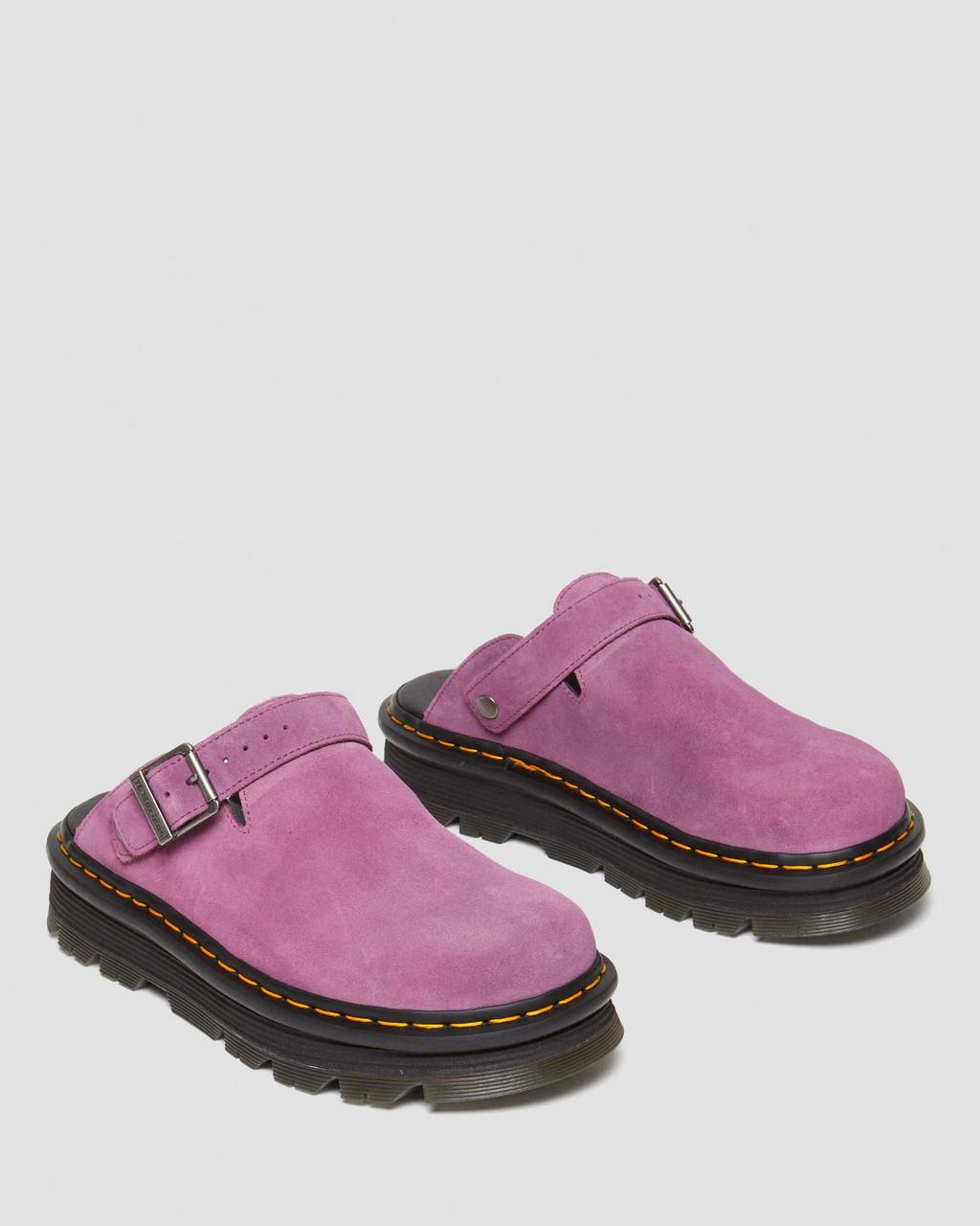 Mulas Dr Martens Zebzag Suede Slingback Platform Hombre Moradas | 61972152