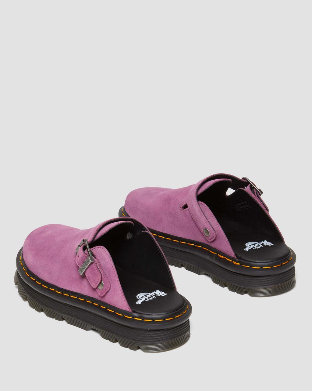 Mulas Dr Martens Zebzag Suede Slingback Platform Mujer Moradas | 11626341
