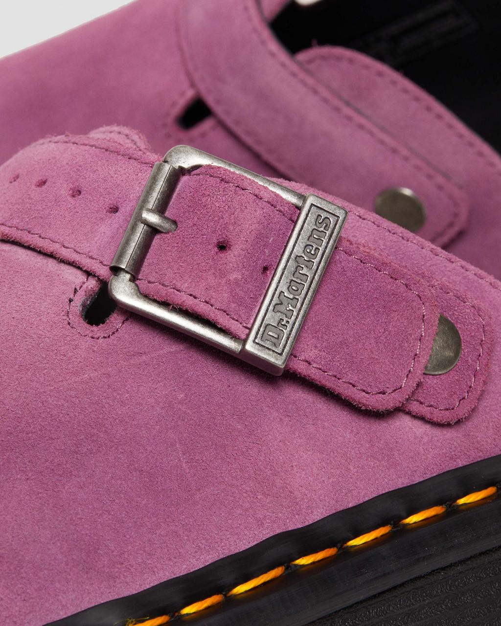 Mulas Dr Martens Zebzag Suede Slingback Platform Mujer Moradas | 11626341