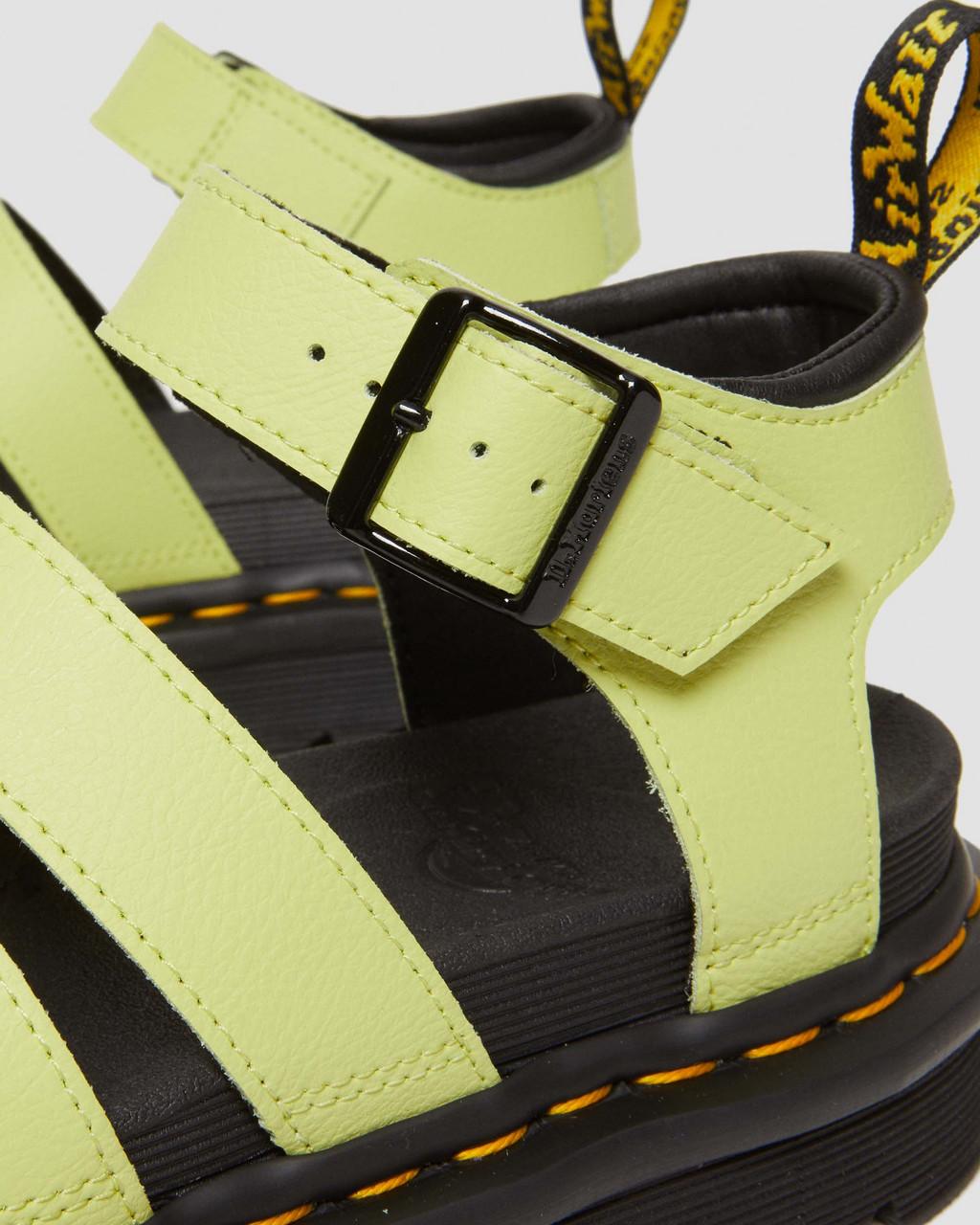 Sandalias Dr Martens Blaire Athena Leather Strap Mujer Verde | 43934514