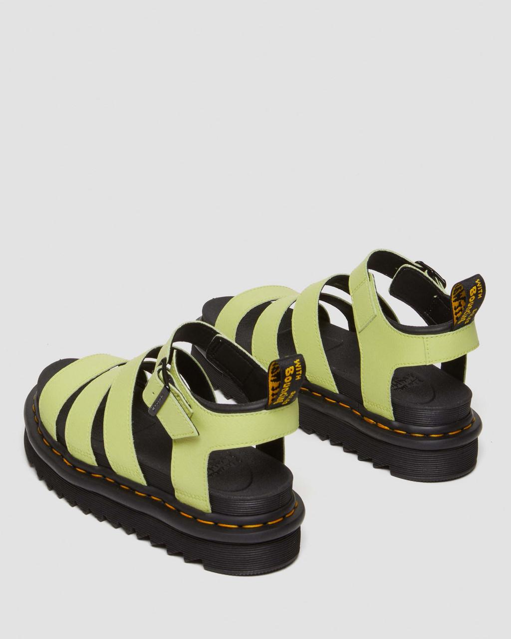 Sandalias Dr Martens Blaire Athena Leather Strap Mujer Verde | 43934514