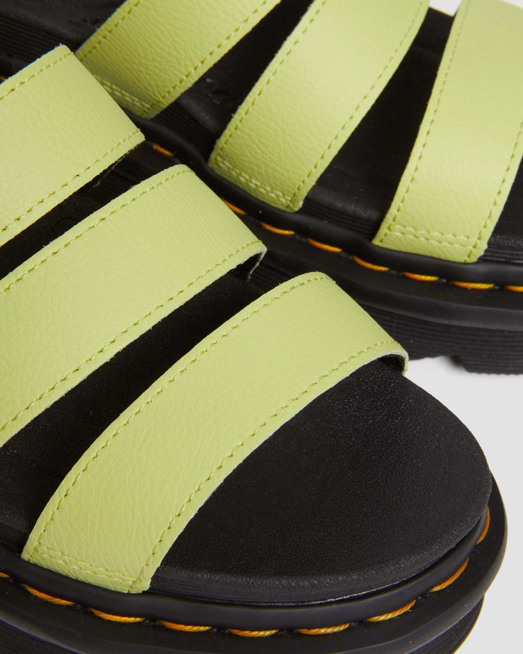 Sandalias Dr Martens Blaire Athena Leather Strap Mujer Verde | 43934514
