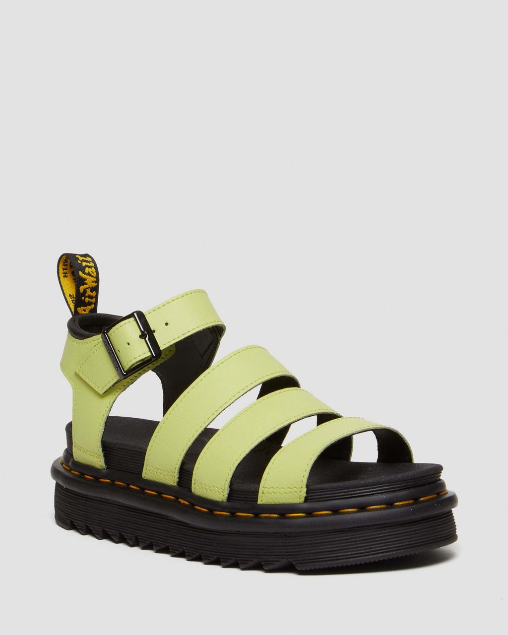 Sandalias Dr Martens Blaire Athena Leather Strap Mujer Verde | 43934514