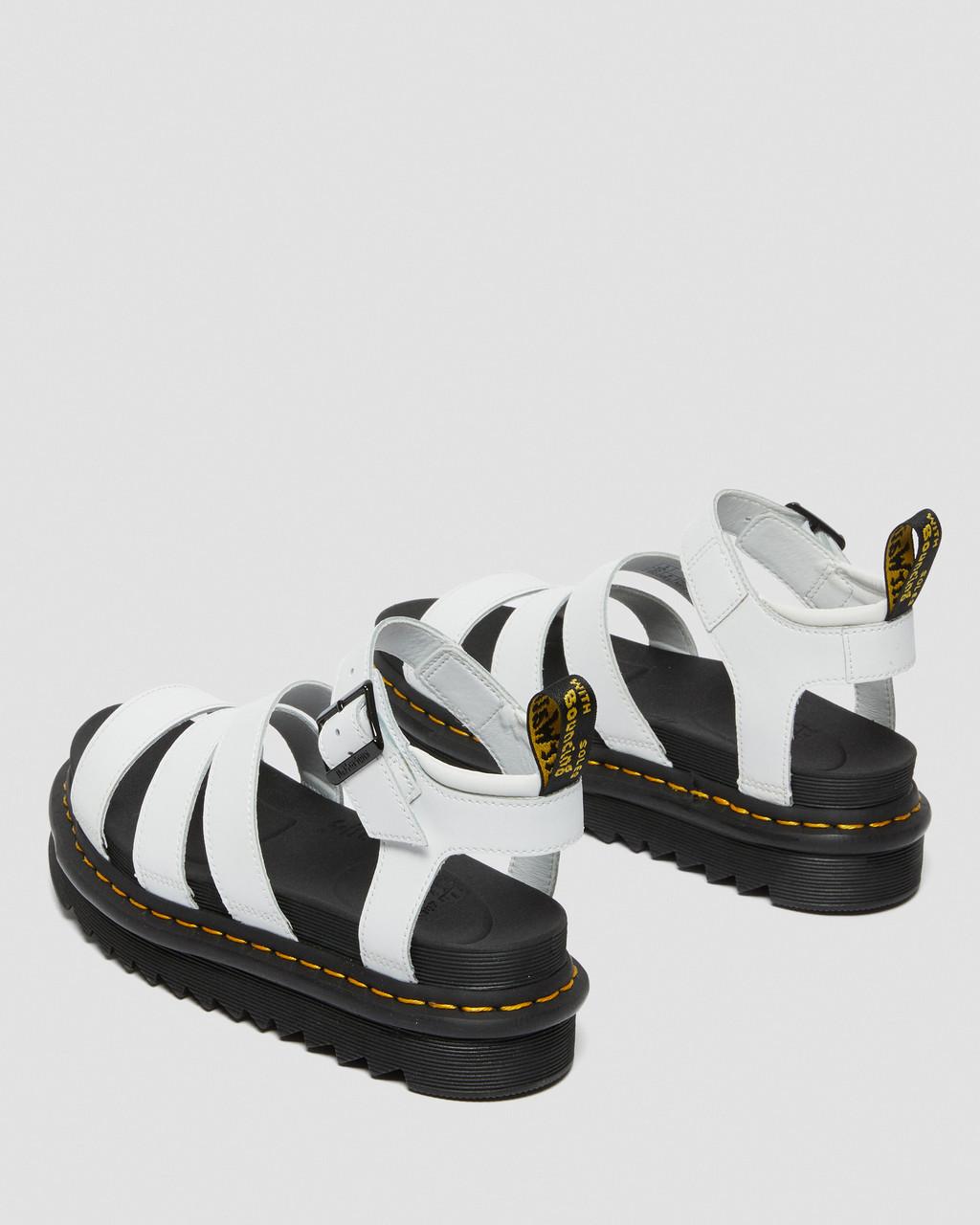 Sandalias Dr Martens Blaire Hydro Leather Strap Mujer Blancas | 36703067