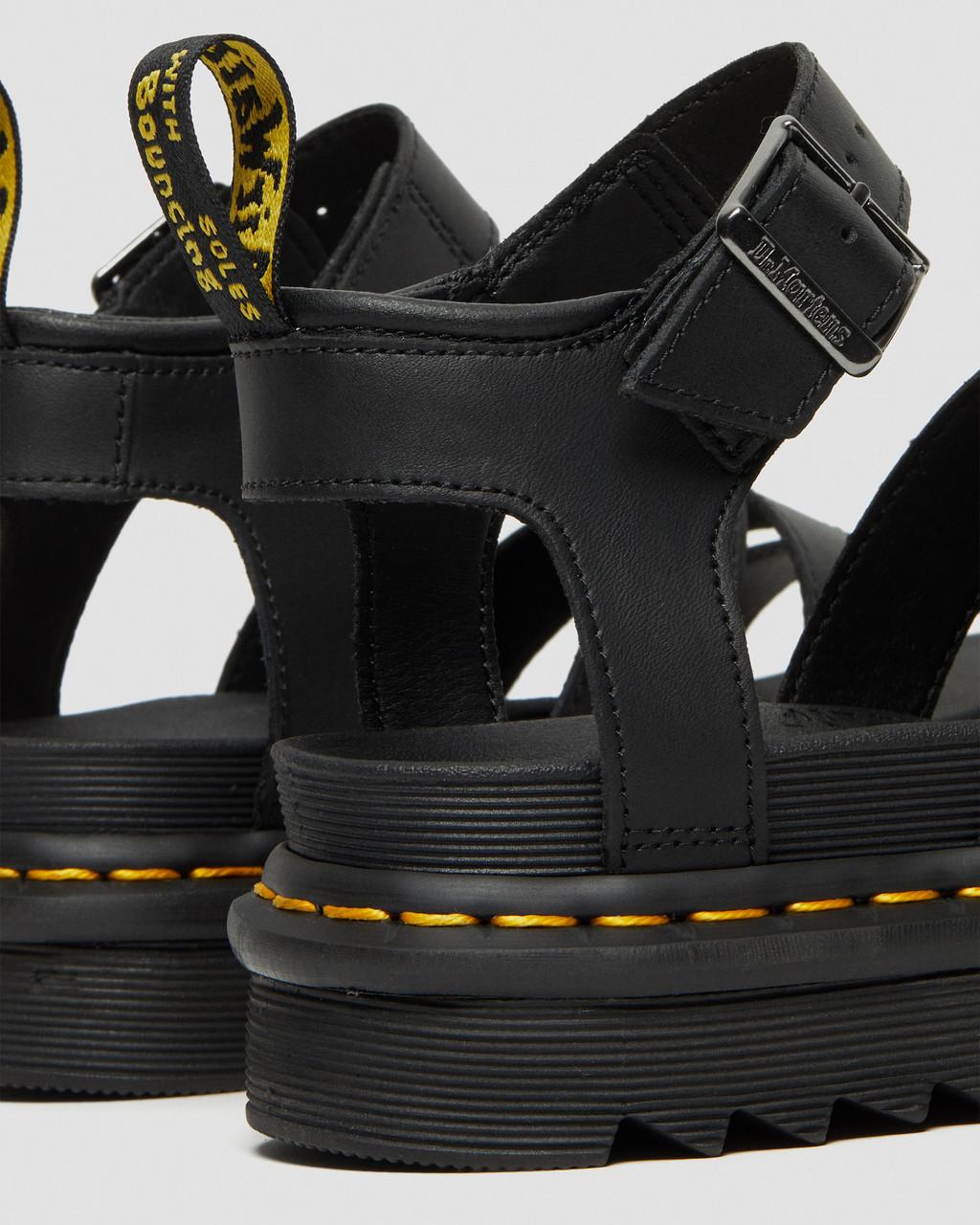 Sandalias Dr Martens Blaire Hydro Leather Strap Mujer Negras | 29230816