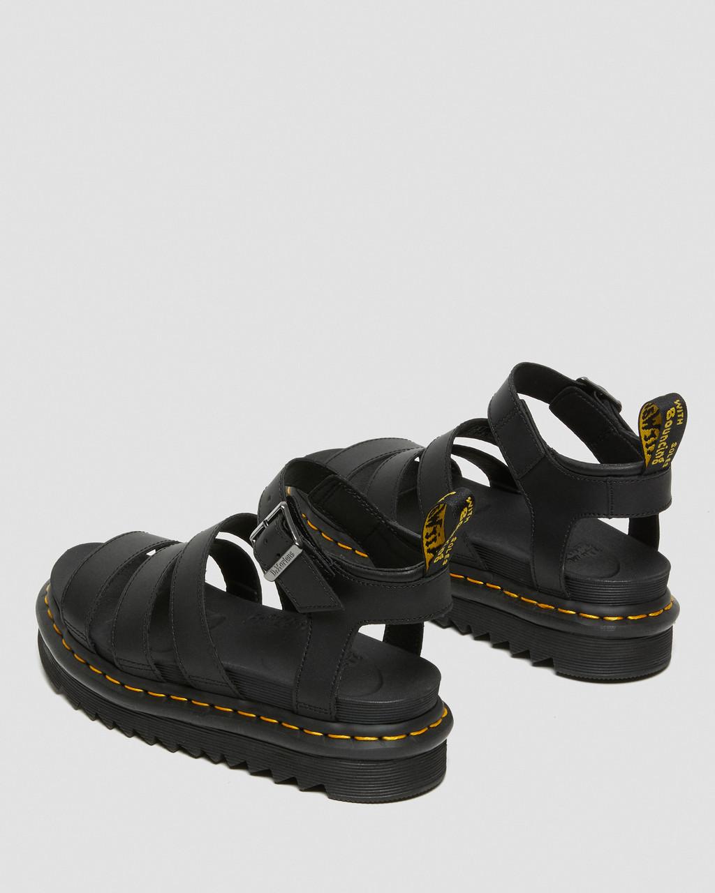 Sandalias Dr Martens Blaire Hydro Leather Strap Mujer Negras | 29230816
