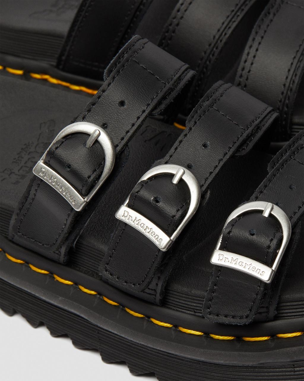 Sandalias Dr Martens Blaire Leather Slide Mujer Negras | 53520910