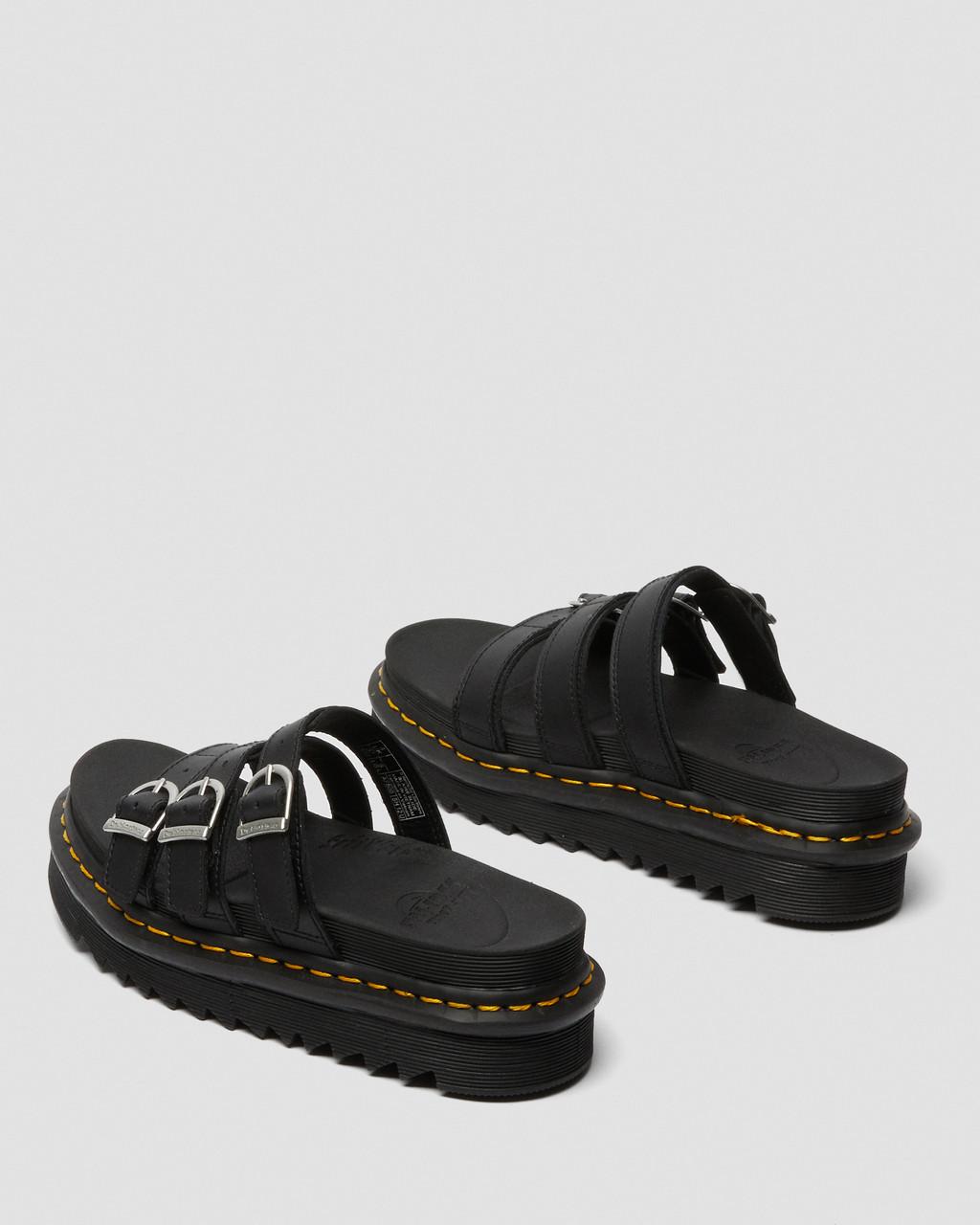 Sandalias Dr Martens Blaire Leather Slide Mujer Negras | 53520910