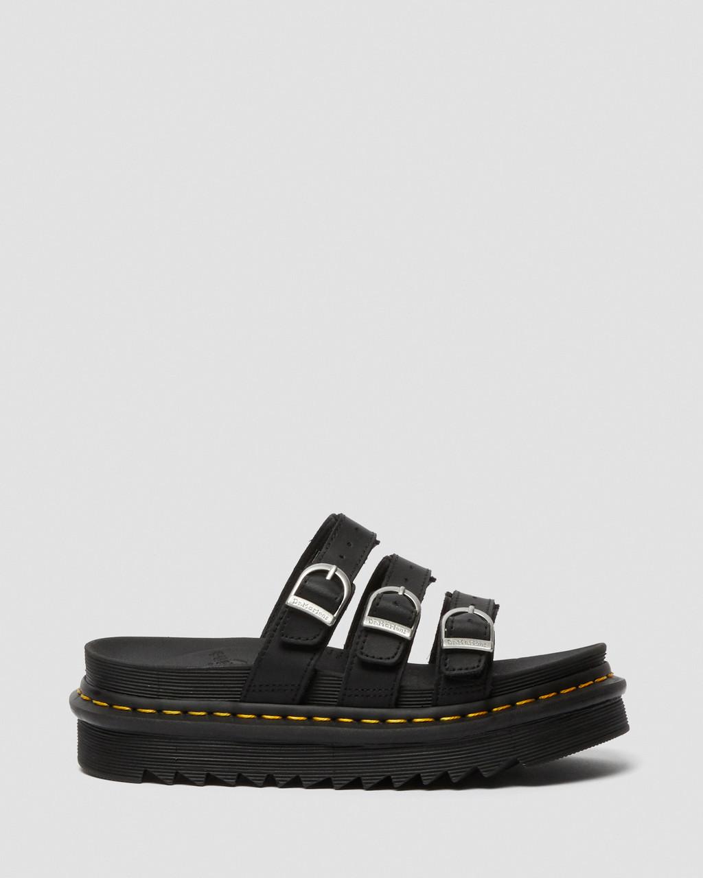 Sandalias Dr Martens Blaire Leather Slide Mujer Negras | 53520910