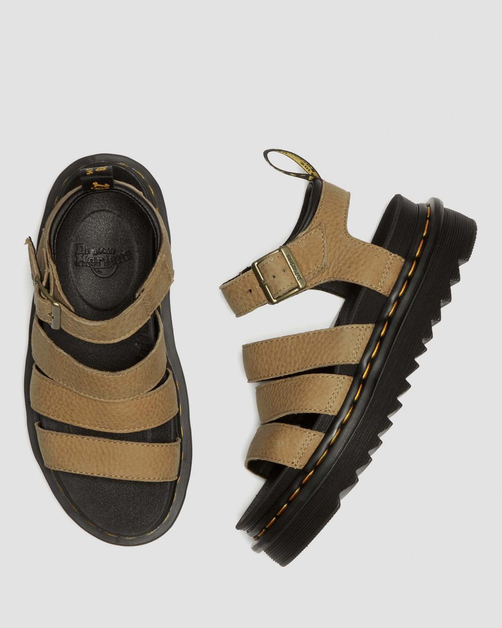 Sandalias Dr Martens Blaire Tumbled Nubuck Leather Mujer Marrones | 66183898