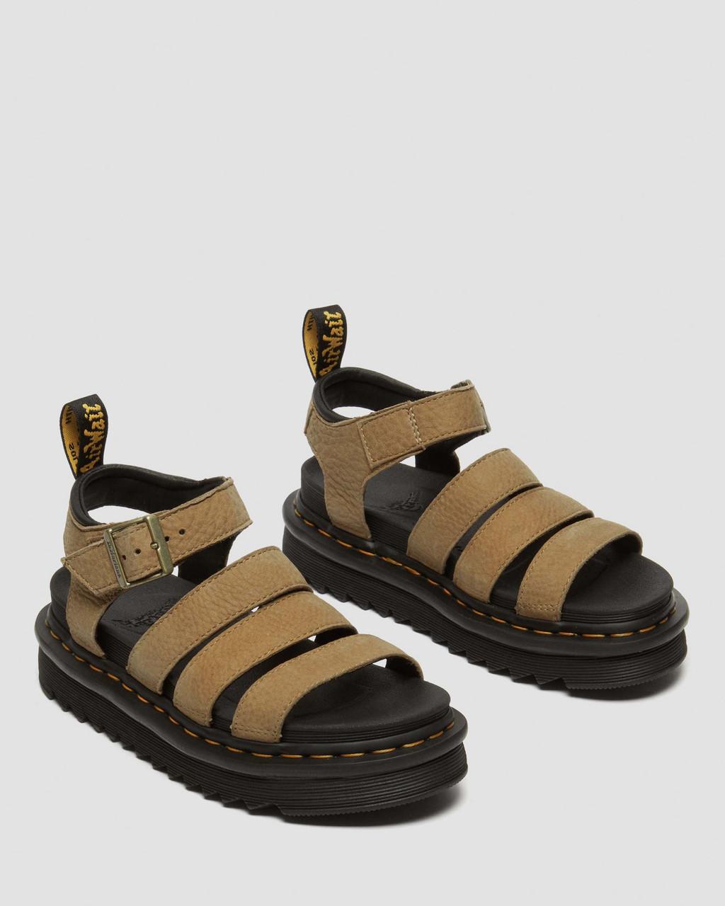Sandalias Dr Martens Blaire Tumbled Nubuck Leather Mujer Marrones | 66183898