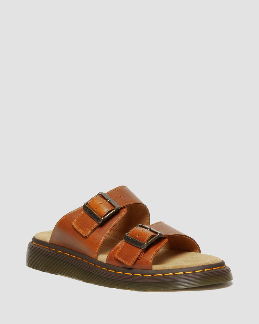 Sandalias Dr Martens Josef Analine Leather Buckle Slide Mujer Marrones | 55278299