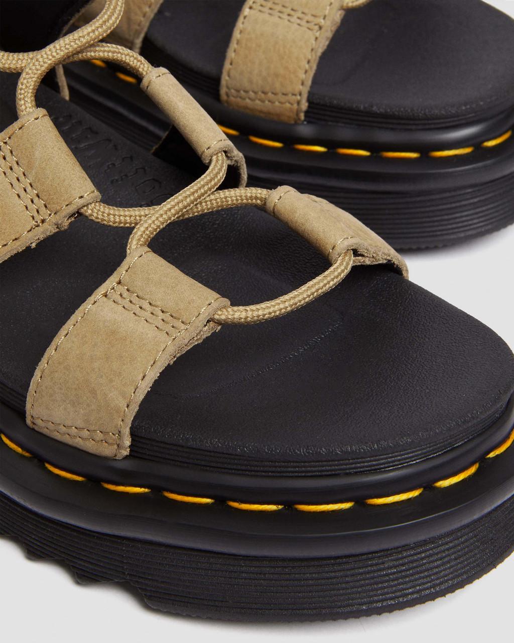 Sandalias Dr Martens Nartilla Tumbled Nubuck Leather Gladiator Mujer Marrones | 71223837