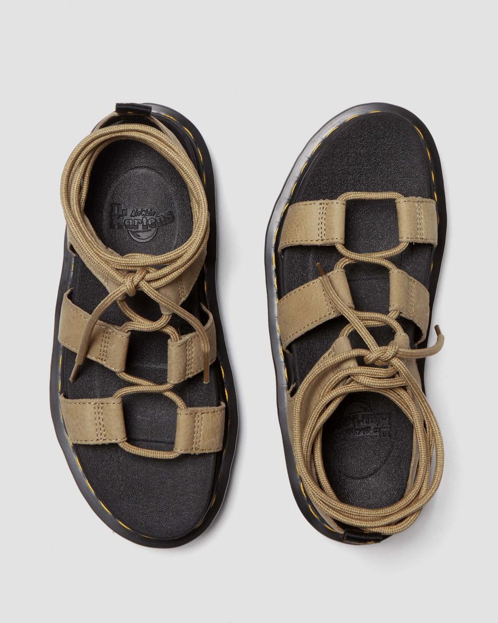 Sandalias Dr Martens Nartilla Tumbled Nubuck Leather Gladiator Mujer Marrones | 71223837