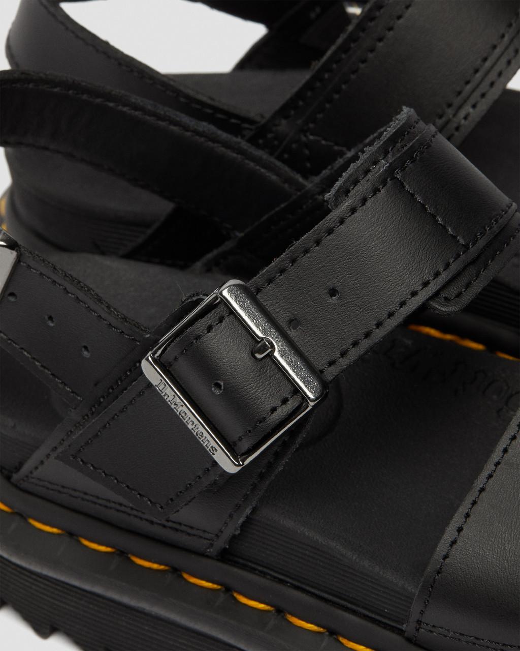 Sandalias Dr Martens Voss Leather Strap Mujer Negras | 42938635