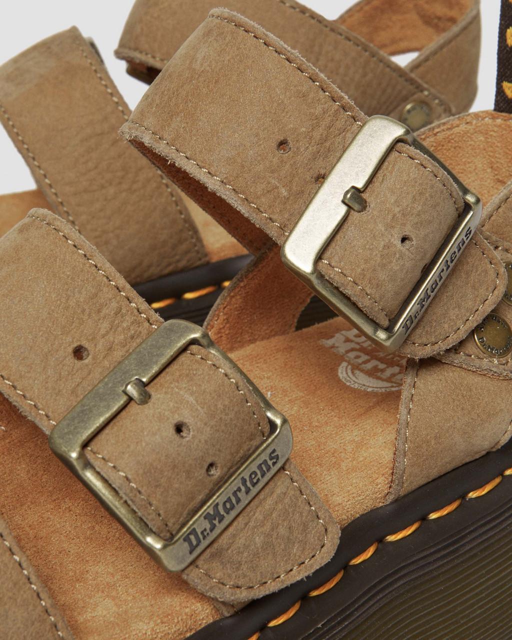 Sandalias Plataforma Dr Martens Gryphon Tumbled Nubuck Leather Mujer Marrones | 32104736