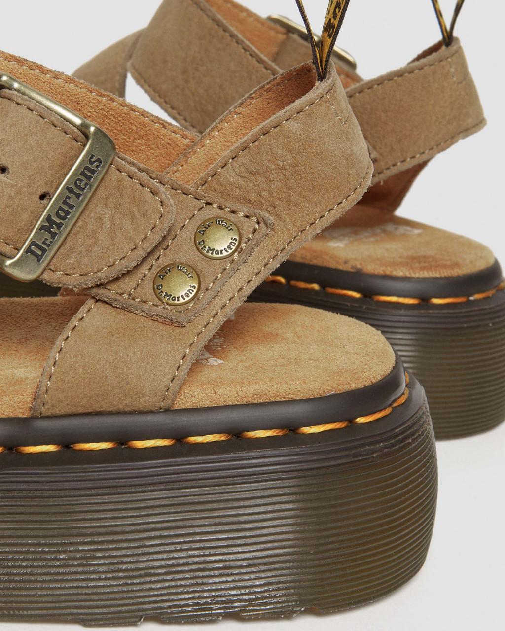 Sandalias Plataforma Dr Martens Gryphon Tumbled Nubuck Leather Mujer Marrones | 32104736