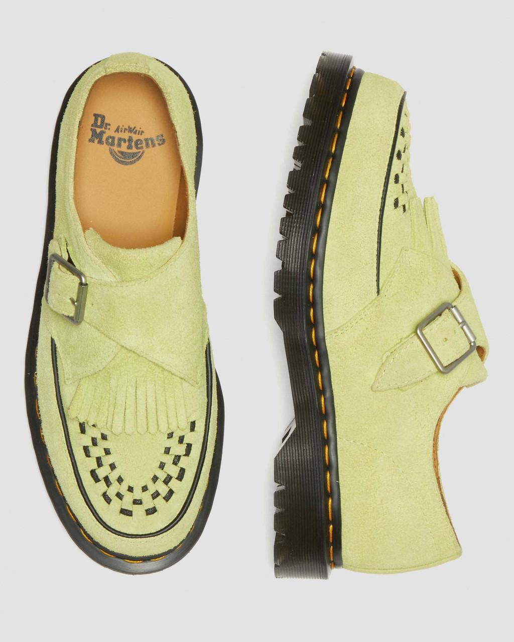 Zapatos Creepers Dr Martens Ramsey Suede Kiltie Buckle Mujer Verde | 99568931