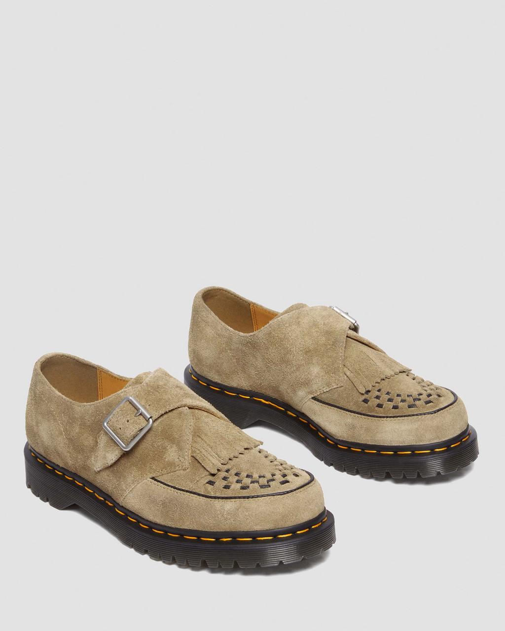 Zapatos Creepers Dr Martens Ramsey Suede Kiltie Buckle Mujer Marrones | 70910227