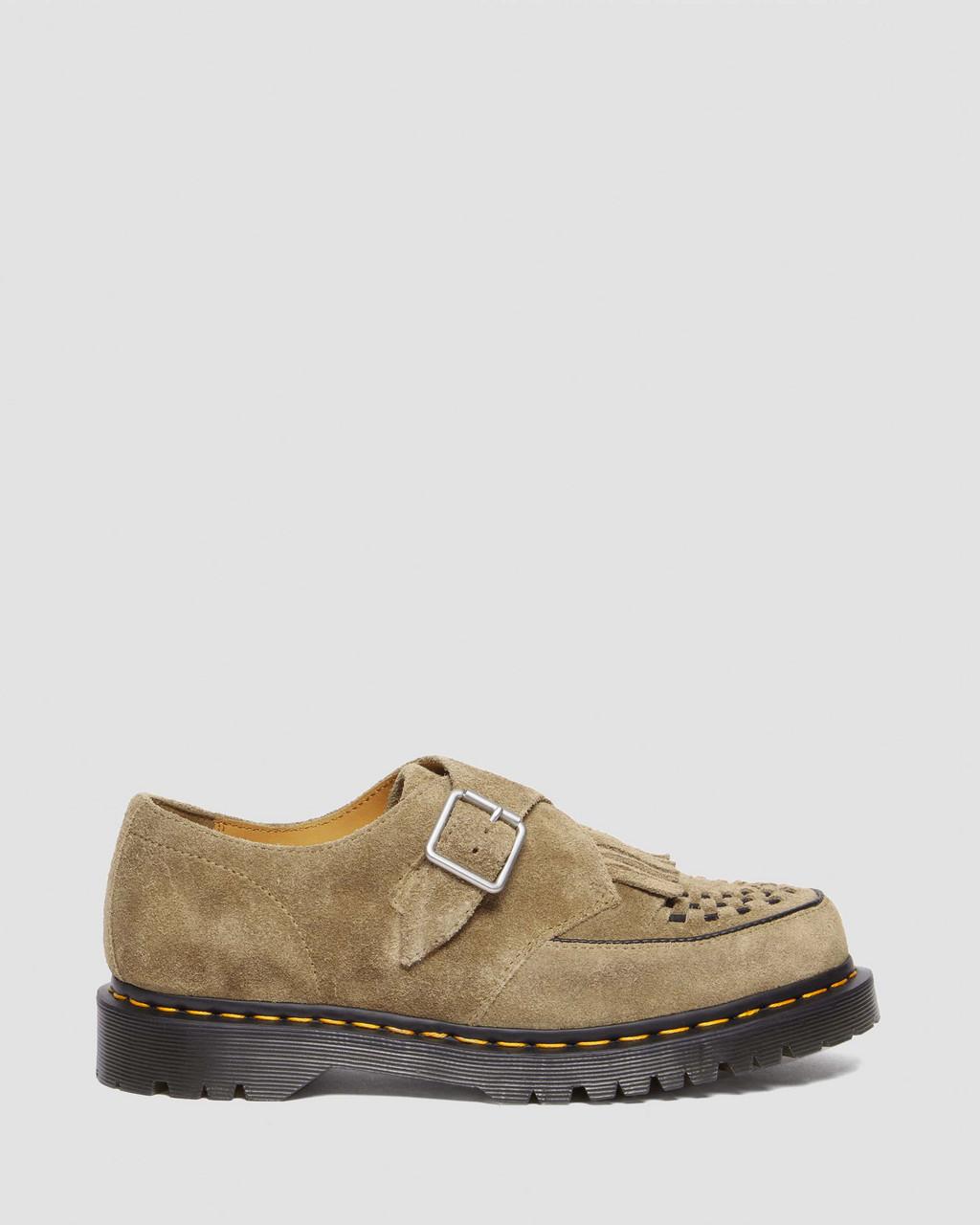 Zapatos Creepers Dr Martens Ramsey Suede Kiltie Buckle Mujer Marrones | 70910227