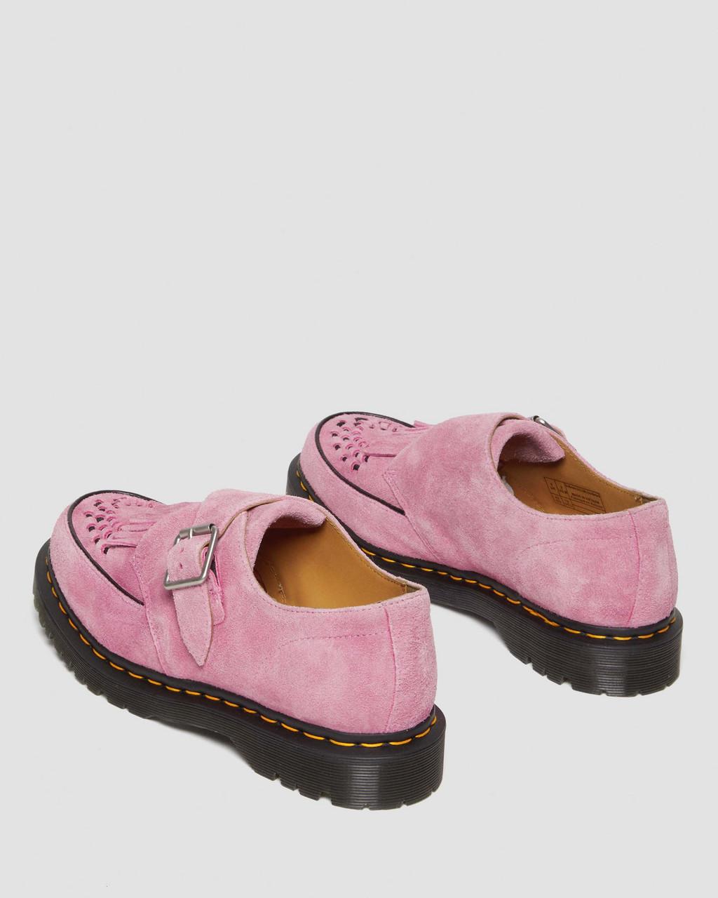 Zapatos Creepers Dr Martens Ramsey Suede Kiltie Buckle Mujer Rosas | 23794712