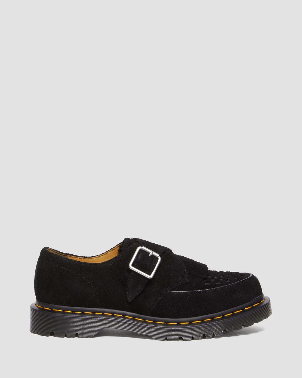 Zapatos Creepers Dr Martens Ramsey Suede Kiltie Buckle Mujer Negras | 74456447
